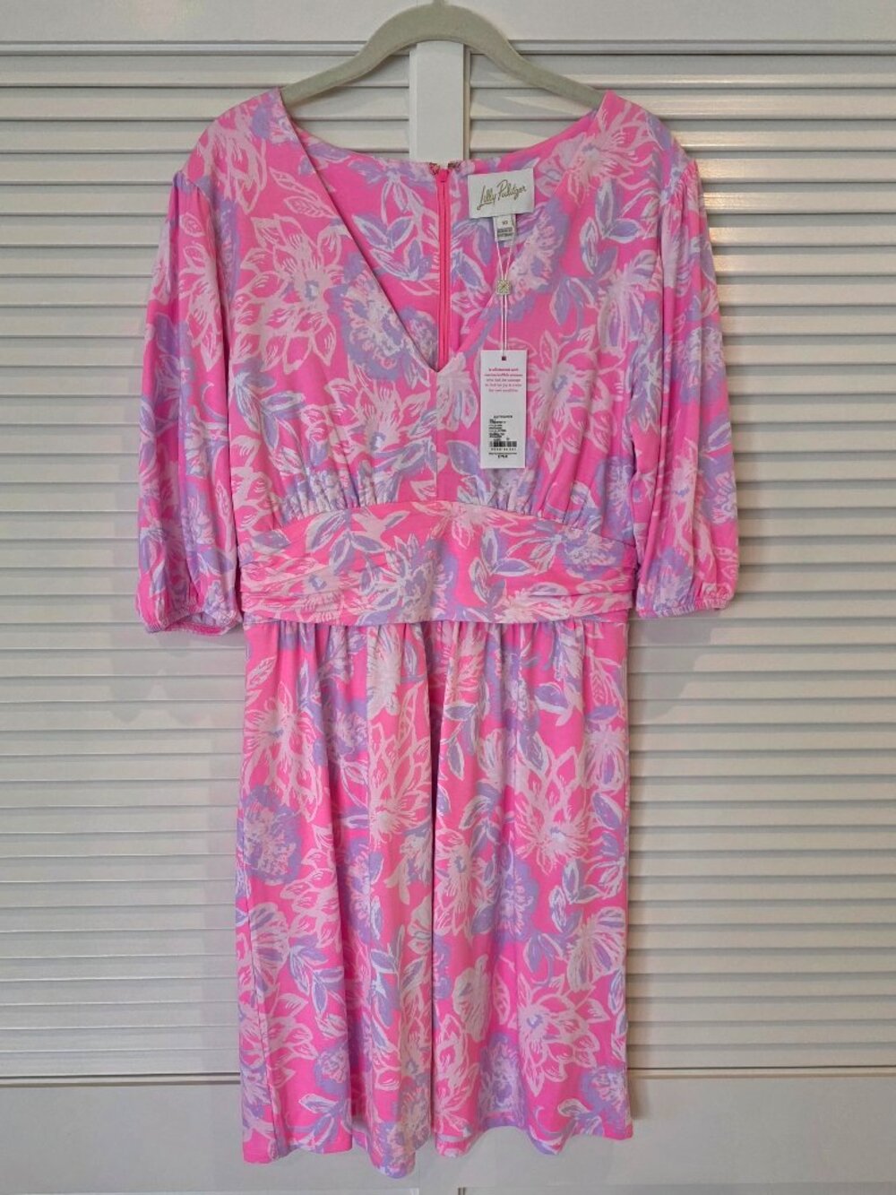 Lilly Pulitzer Brightan Dress, Rousseau Pink Zen Garden, New, Size 10
